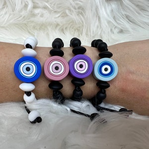 Evil eye , silicone bracelet, Fidget bracelet