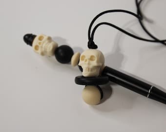 Adult mini skull Chewelry pendant, adhd, autism, Fidget necklace, Gothic necklace, Minimalist chew