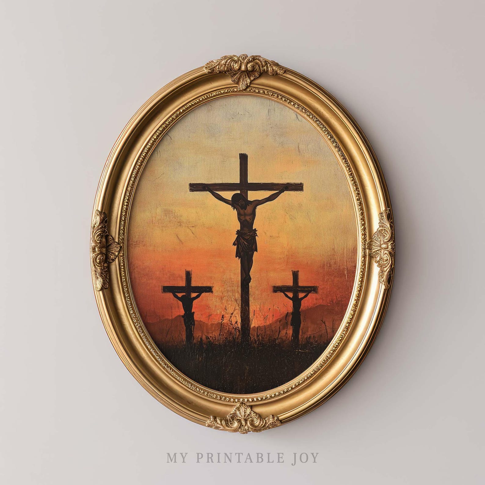 Jesus Crucifixion Wall Art Christian Faith Printable Good Friday Cross ...