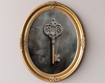 Vintage Key Wall Art Printable Antique Style Rustic Home Decor Gothic Steampunk Victorian Entryway Housewarming Gift Digital Download