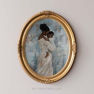 Mother's Day Printable Gift for Her Wall Art Black African Mother Kid ...
