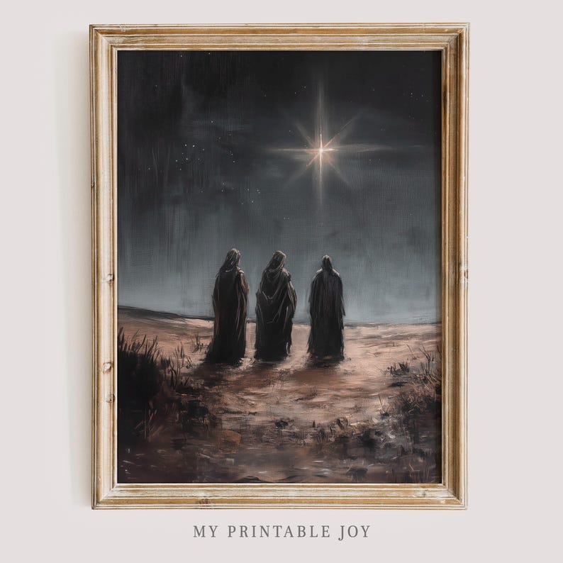 Three Wise Men Wall Art Digital Download Nativity Scene Star of ...