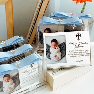Recuerdo de Bautizo Personalizado - Regalo de Bautizo para Niña - Marco de Fotos Imán para Bautizo - Mi Bautizo - Regalos de Bautizo - Recuerdos de Primera Comunión