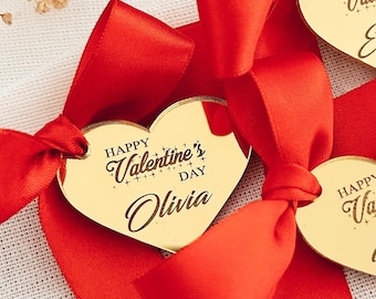 Gold Acrylic Mirror Tag, Wedding Name Tag, Thank you Label, Save the Date Tag, Valentines Day Tag, Reception Token, Luxury Tag, Cake Charm