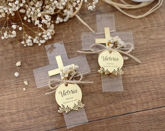 Baptism Favors Girl & Boy, Acrylic Cross Magnet, Recuerdos Bautizo, Christening Favors, Baptism Souvenir, Taufe, Bomboniere Battesimo