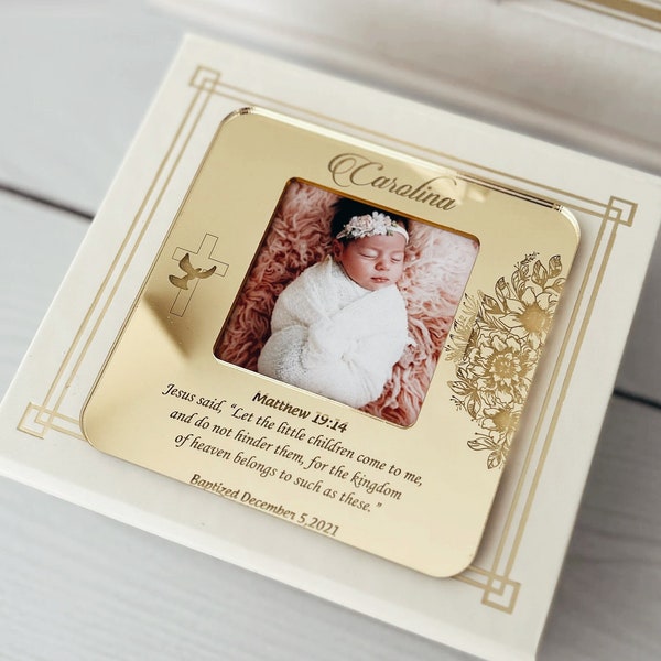 5 pcs Baptism Favors Frame, Christening Favors, Bautizo Recuerdos, Baptism Souvenir, Gastgeschenk Taufe, Bomboniere Battesimo, Confirmation