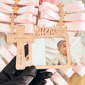 Baptism Photo Frame Magnet, Personalized Baptism Favors, Baptism Favor for Guests, First Communion Gifts, Baptism Favors For Guests