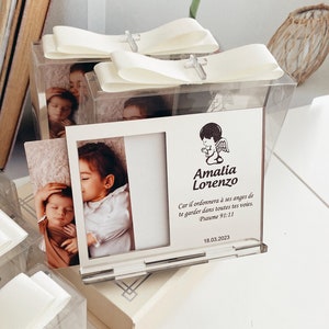 Personalized Baptism Favors - Baptism Favors Girl and Boy -  Baptism Photo Frame - Christening Favors - First Communion Favors