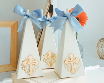 Baptism Favor Boxes, Personalized Baptism Gift Box, Candy Box, Baptism Decorations, First Communion Gift