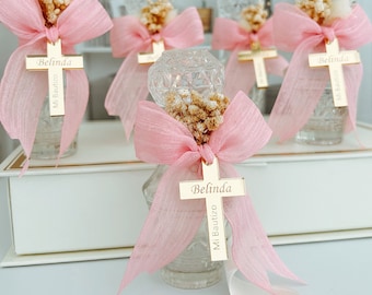Personalized Holy Water Bottle Favors, Baptism Souvenir