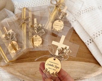 Baptism Favors Girl & Boy, Acrylic Cross Magnet, Recuerdos Bautizo, Christening Favors, Baptism Souvenir, Taufe, Bomboniere Battesimo