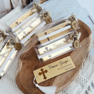 Baptism Bookmark, Gold Cross Baptism Prayer Card, Thank You Gift Baby Christening, Baptism Invitations, Baptism Favors, Baptism Souvenir