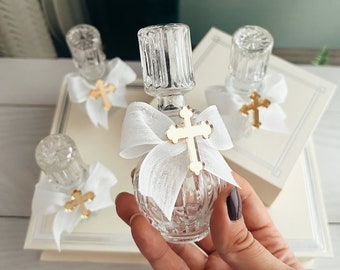 Holy Water Bottle, Blessed Holy Water, Baptism Favors, Christening Favors, Agua Bendita, Glass Bottles