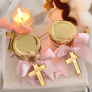 Bulk Mini Candle Favors, Communion Favors, Baptism Candle Girl, Baptism Candle for Guests, First Communion Favors, Christening Candle Favors