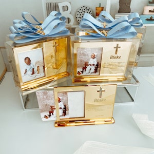 Baptism Favor Photo Frame - First Holy Communion Favors, Personalized Baptism Frame Favor - Christening Favors - Baptism Souvenir - Baptism