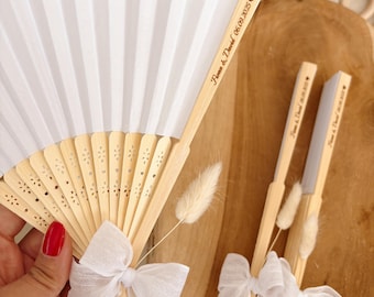 Personalized Wooden Hand Fan, Wedding Favors, Bridesmaid Gifts
