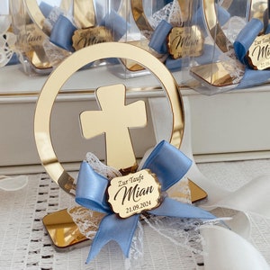 10 pcs Personalized Cross Baptism Favors, Baptism Favors Boy, Baptism Souvenir, Christening Favor, Baptism Decoration, Recuerdos de Bautizo