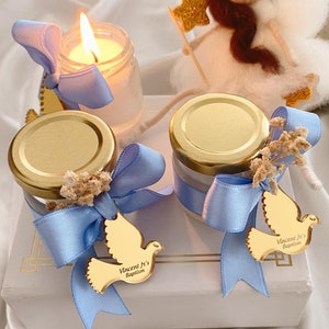 Bulk Mini Candle Favors, communion Favors, Baptism Candle Boy, Candle Christening Favors, First Communion Favors, Christening Candle Favors