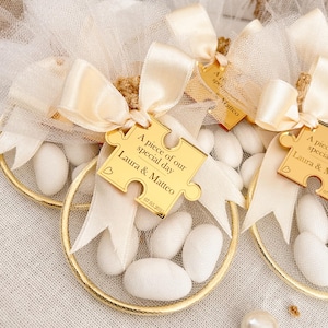 Wedding Almond Candy Favors For Guests, Bulk Engagement Favors, Bulk Wedding Candy, Personalized Gift, Unique Wedding Favors, Jigsaw
