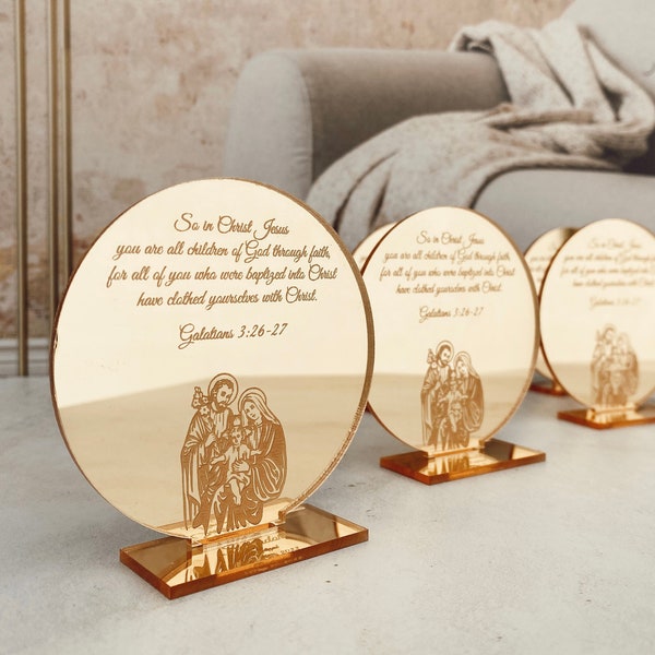 Personalized Mirror Christening Favors – Baptism Thank You Gifts