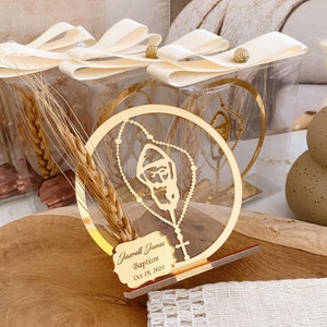 10 pc Saint Charbel Icon, First Communion Favors, Baptism Souvenir, Christening Favors, Wheat, Erste Heilige Kommunion, Taufe, Baptism Favor
