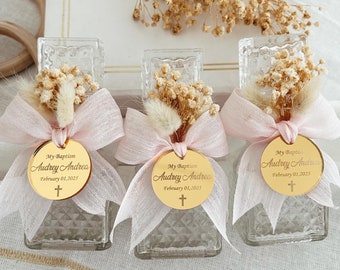 Holy Water Glass Bottle Empty, Religious Gift, Baptism Favor For Girl and Boy, Holy Communion Favor, Blessed Holy Water Bottle, Baptism Gift