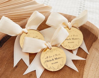 Custom Luxury Wedding Tag, Save The Date, Wedding Name Tag, Wedding Favor Tag, Wedding Gift Tags, Acrylic Mirror Tag, Wedding Table Name Tag