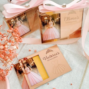 Custom Rose Gold Quinceañera Photo Frame, Personalized Gift, Quinceañera Favor, Sweet 16 Party Gift, Sweet 15 Photo Frame Favor, Mis Quince