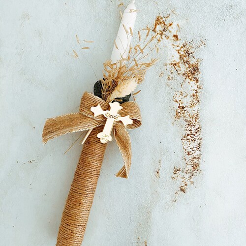 Baptism Candle Personalized Christening Candle Ceremony Etsy