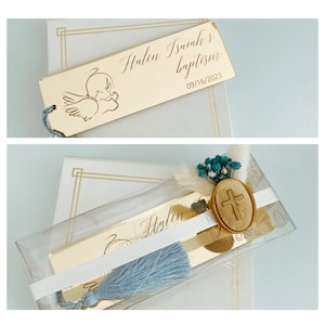 Favores de bautismo, Tarjeta de oración de bautismo de cruz de oro, regalo de agradecimiento bautizo de bebé, invitaciones de bautismo, marcador de bautismo, recuerdo de bautismo