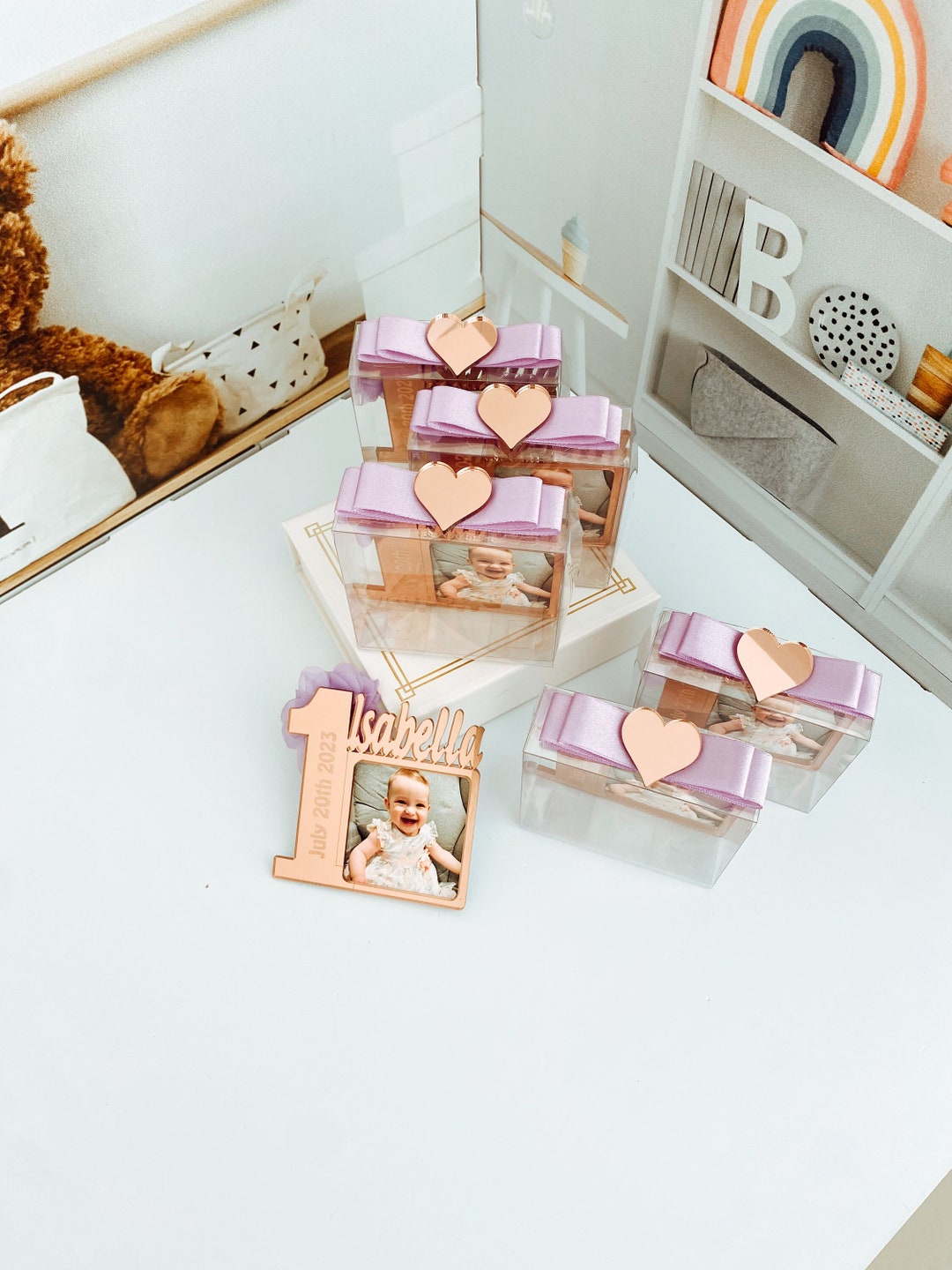 Birthday Photo Frame Favors, 1st Birthday Party Favors, First Birthday