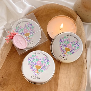 Holy Communion Candle, Custom Baptism Candle Decoration, Communion Candle Boy and Girl, Christening Candle, Communion Favors, Baptism Candle
