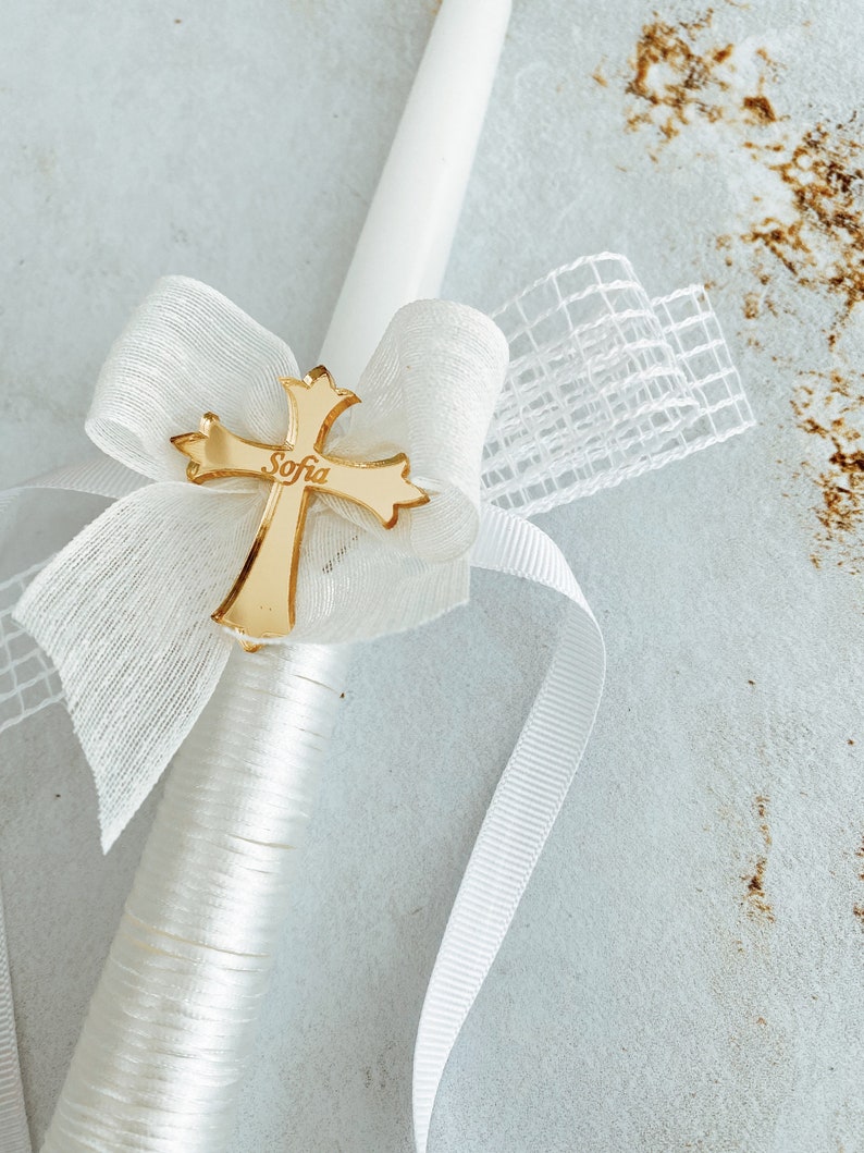 Baptism Candle Personalized Christening Candle Ceremony Etsy