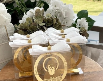 Personalized Saint Charbel Baptism Favor, First Communion Favor, Christening Keepsake, Custom Religious Table Decor