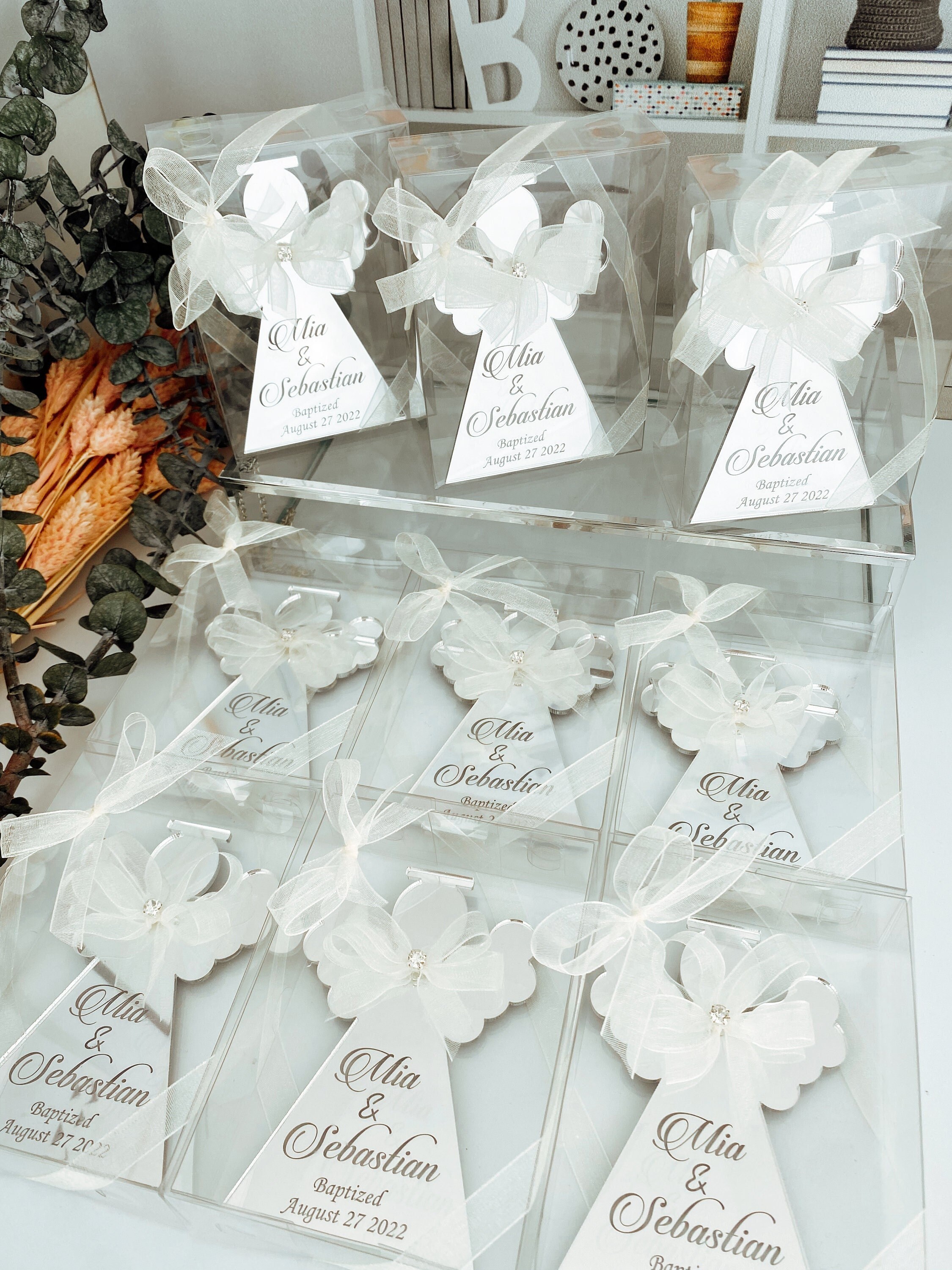 Guardian Angel Cross - Baptism Favors for Girl - Baptism Angel Favors - Christening Favors - First Holy Communion - Baptism Thank You Gift