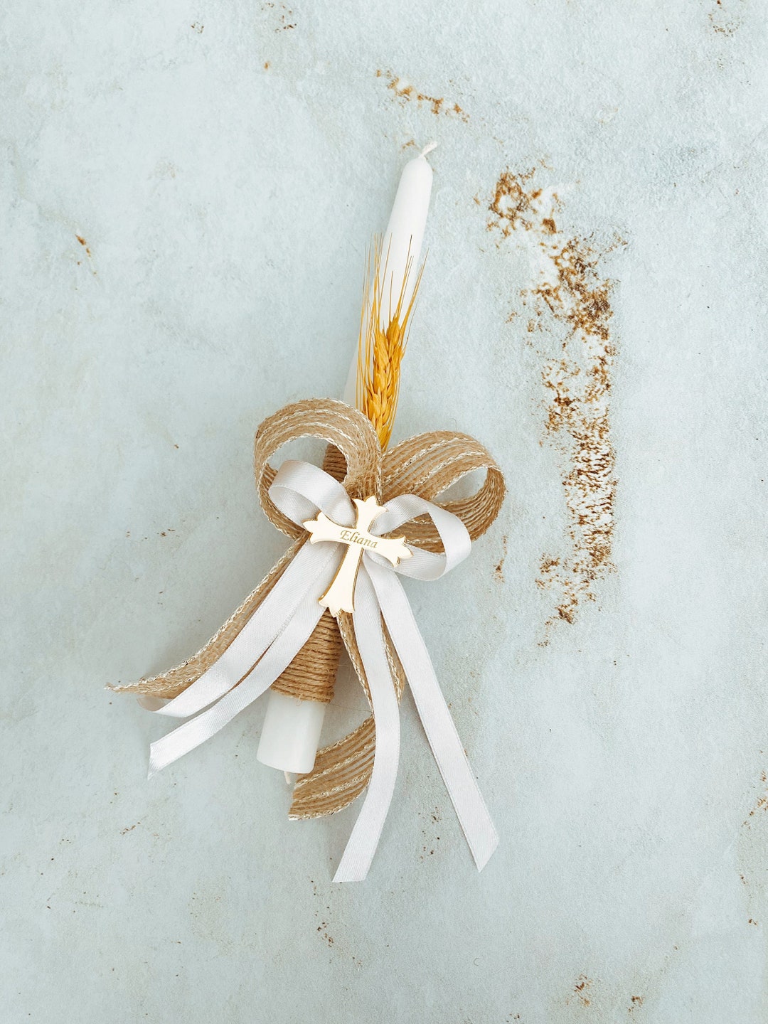 Baptism Candle, Personalized Christening Candle, Ceremony Candle, First