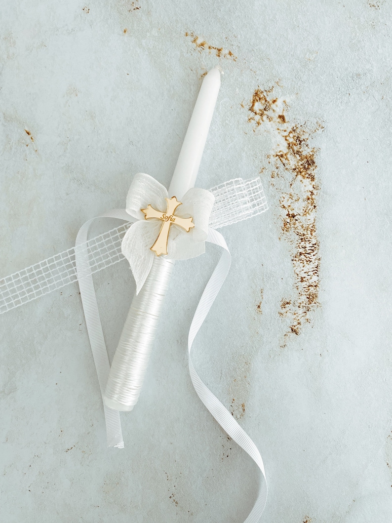 Baptism Candle Personalized Christening Candle Ceremony Etsy