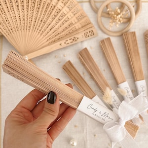 Bomboniere personalizzate all'ingrosso per gli ospiti, ventagli in legno, ventagli personalizzati, bomboniere, regali per lei, regali per le damigelle d'onore