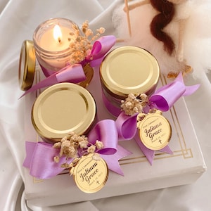 Baptism Mini Candle Favors, Baptism Candle Favors With Box, Baptism Candle Boy and Girl, Candle Christening Favors, Communion Favors