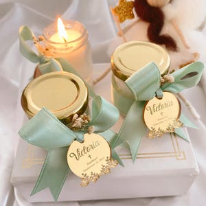 Baptism Mini Candle Favors, Christening Gifts, Baptism Favor, Bomboniere Battesimo, Gastgeschenk Taufe, Baptism Gift, Christening Decoration