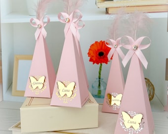 Caja de dulces de mariposa, favores de quinceañera, dulces 16 favores, favores de cumpleaños, favores de baby shower