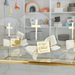 Christening Favors - Baptism Favors - First Holy Communion Favors - Baptism Giveaway - Baptism Decoration - Christening Gift Godson -