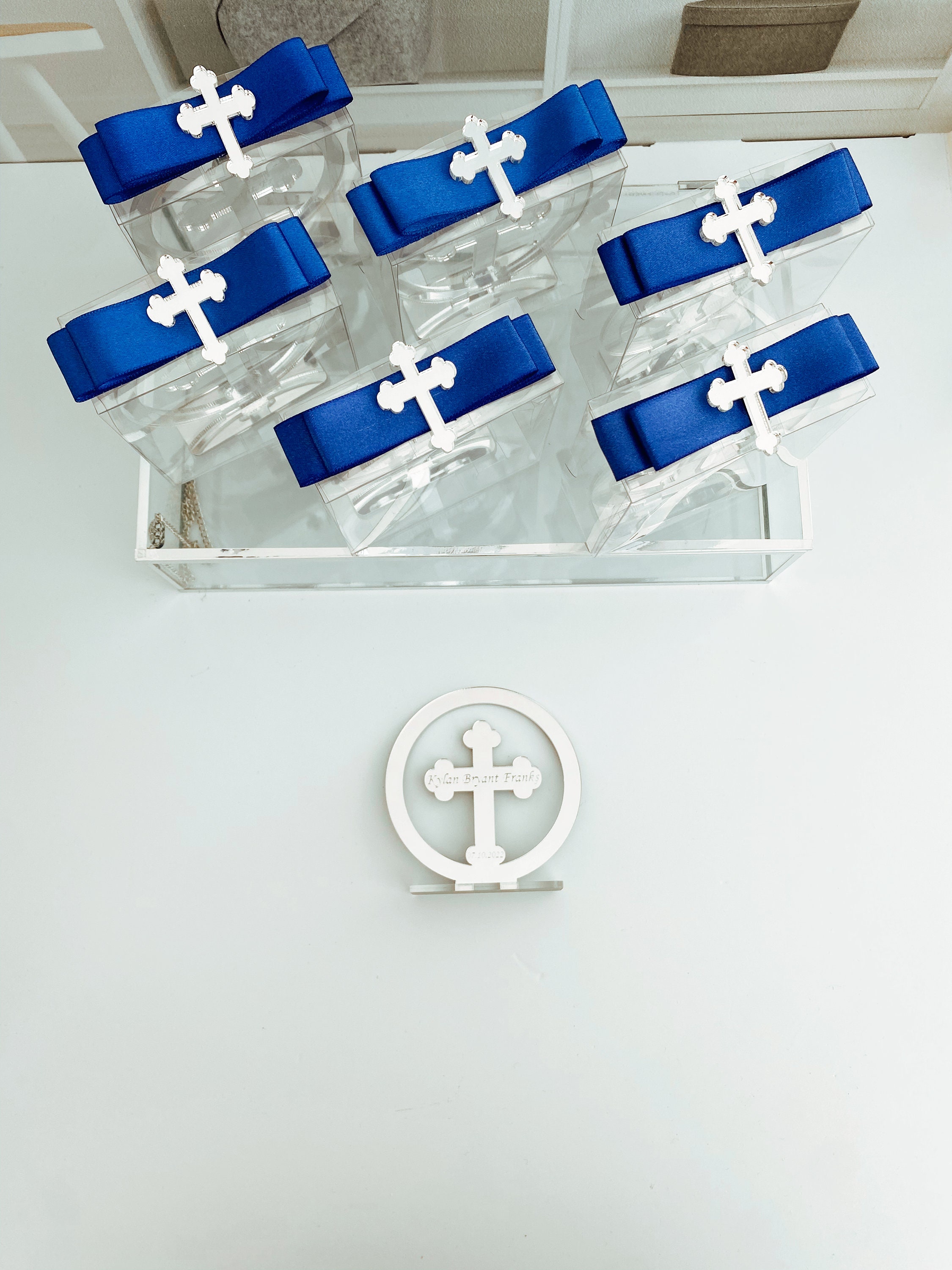 Baptism Favors With Stand, Baptism Decorations, Christening Favor, Communion Favors, Recuerdos de Bautizo, Personalized Cross Baptism