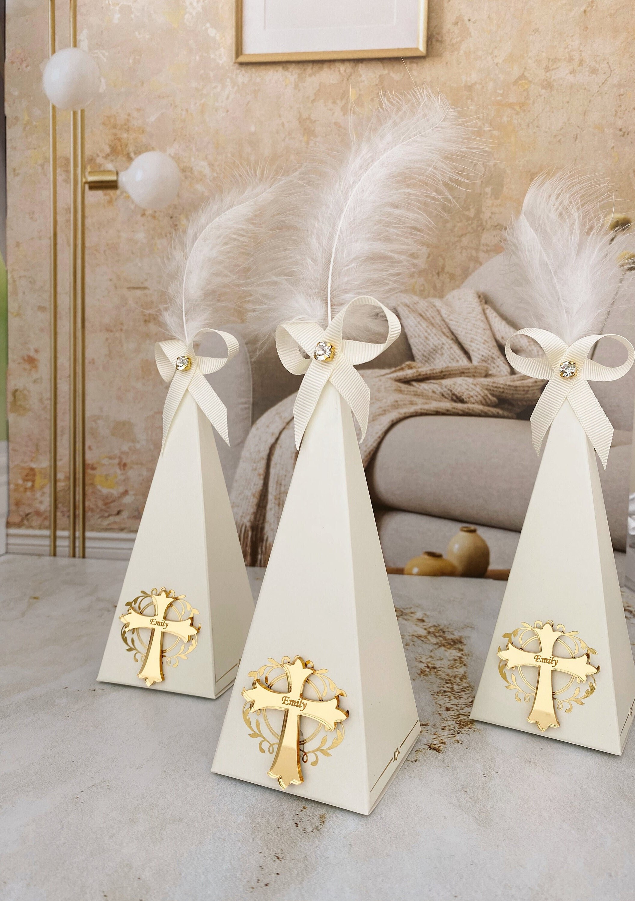 Personalized Christening Favor Boxes – Communion Bomboniere Gift - Etsy