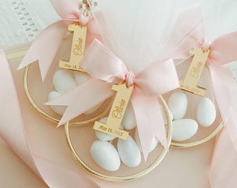 Personalisierte Almond Candy Gastgeschenke zum 1