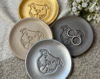 Staffordshire Bull Terrier Dog Trinket Dish, Personalised Dog Parent Gift, Staffy Dog, Staffie, Bully Breed Gift, Ring Tray, Staffy Lovers