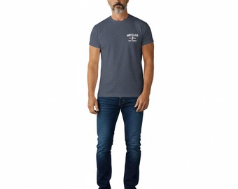 Men's Montclair NJ Navy Cotton Graphic Tee Casual