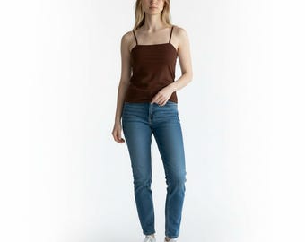 Ambar Women Basic Plain Top With Thin Straps