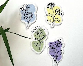 Punch Needle Blumen Wandbehang: Bunte Büschelblume