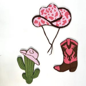 Embroidered Western Wall Hanging: Handmade Cowboy Decor